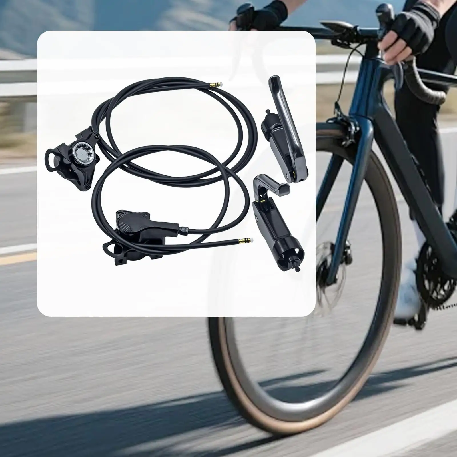 

Hydraulic Bike Brakes Set Replace Front 850mm Easy Installation Ultralight Accessory Mountain Bike Disc Brakes for Road Bike