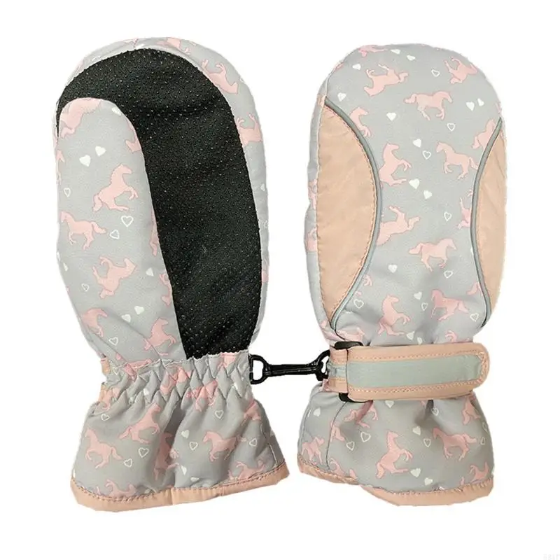 581F Sarung Tangan Anak Perempuan Laki-laki Sarung Tangan Ski Anak-anak Sarung Tangan Ski Tebal Hangat untuk Sarung Tangan Tahan