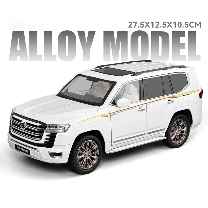 1/18 FOR Toyota Land Cruiser LC300 SUV Alloy Die Cast Toy Car Model Sound and Light Toy Collectibles Birthday gift