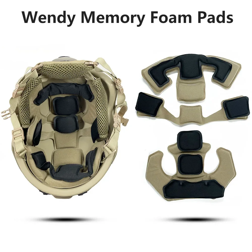 Memory Foam Tactical Pad Replacement Airsoft Helmet Pads Cushion Accessories Protective Mat for ACH MICH Team Wendy Helmets