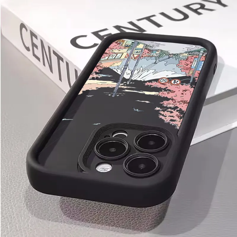 حافظة مشهد غروب الشمس لهاتف Xiaomi MI 14T Pro 13T 12T 13 12 11 Lite 5G NE 15 POCO X7 X3 X5 X6 F5 Pro F3 X5 X4 GT F4 M3 M6 Pro