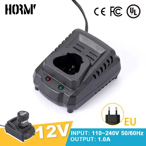 12V電動工具バッテリー充電器 ABS耐火シェル 1A 100-240V ドック充電器 ボッシュ12Vリチウムイオンドリルレンチバッテリー用