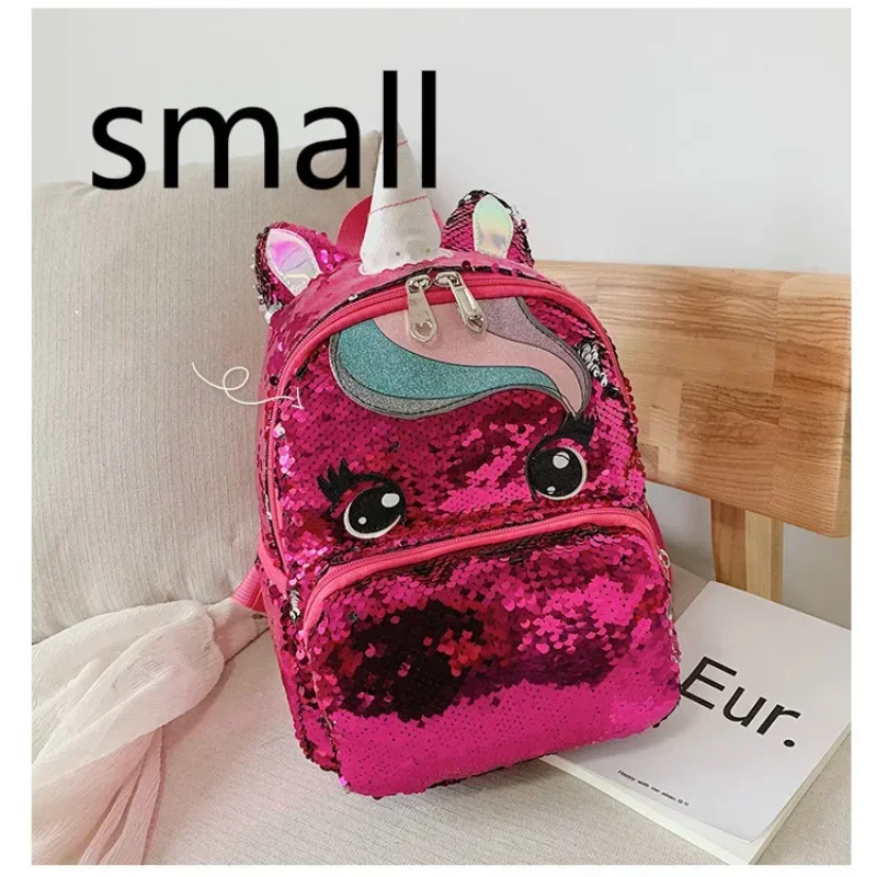 Mochila de unicornio con lentejuelas para niñas, bolso de gran capacidad, bolso de libros para niñas, bolso escolar para adolescentes y estudiantes, combina con todo