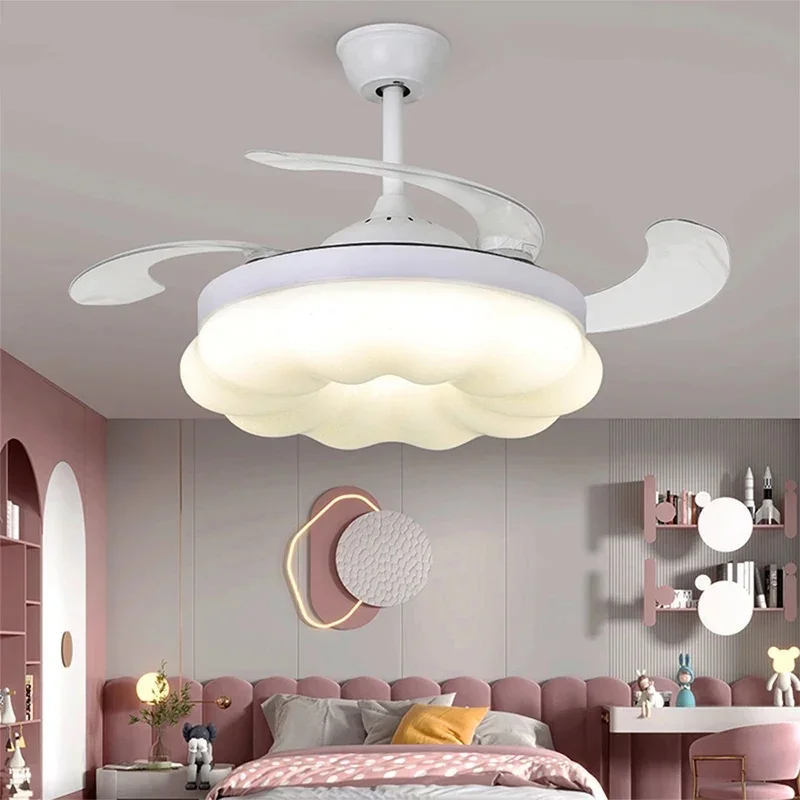 

APRIL Modern Stealth Fan Light LED Living room Restaurant Bedroom Children's room Ceiling Fan Light Remote Electric Fan Light