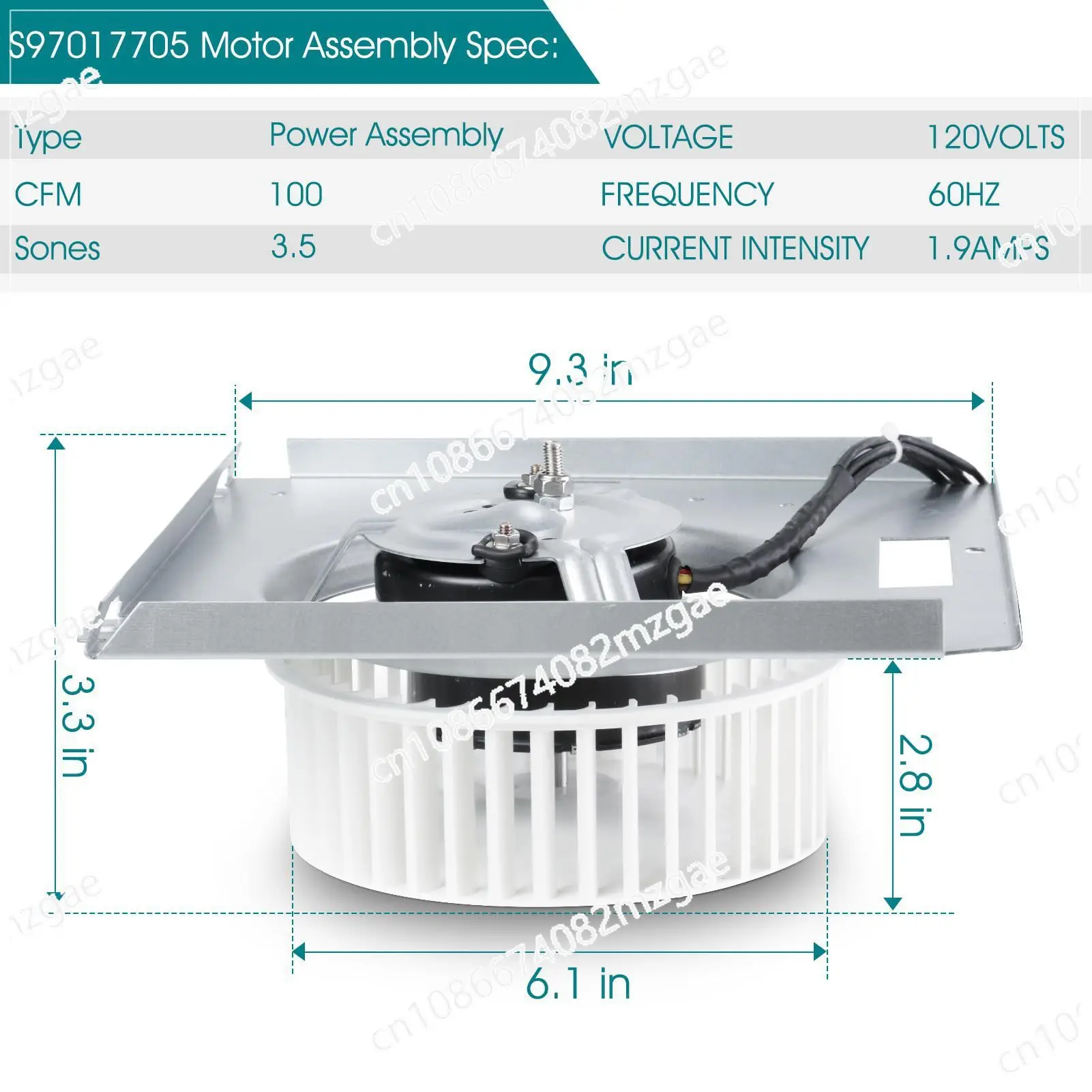 Bathroom Exhaust Fan Motor Replacement S97017705 Motor Assembly 97017705