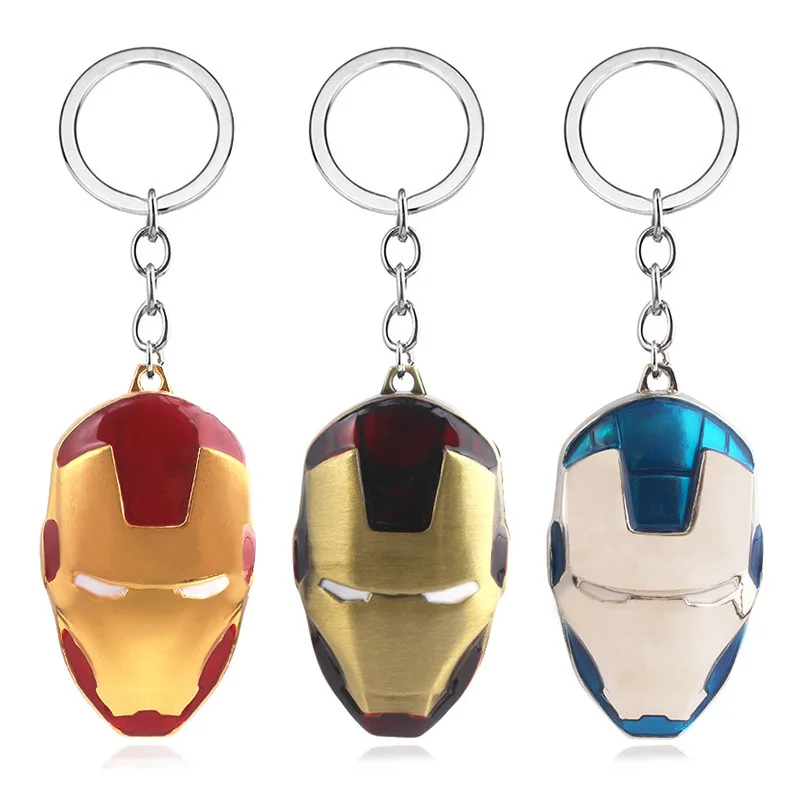 الرجل الحديدي المفاتيح المعدنية مفتاح سلسلة خارقة المنتقمون مفتاح حامل هدية المشجعين صديق لعبة #1