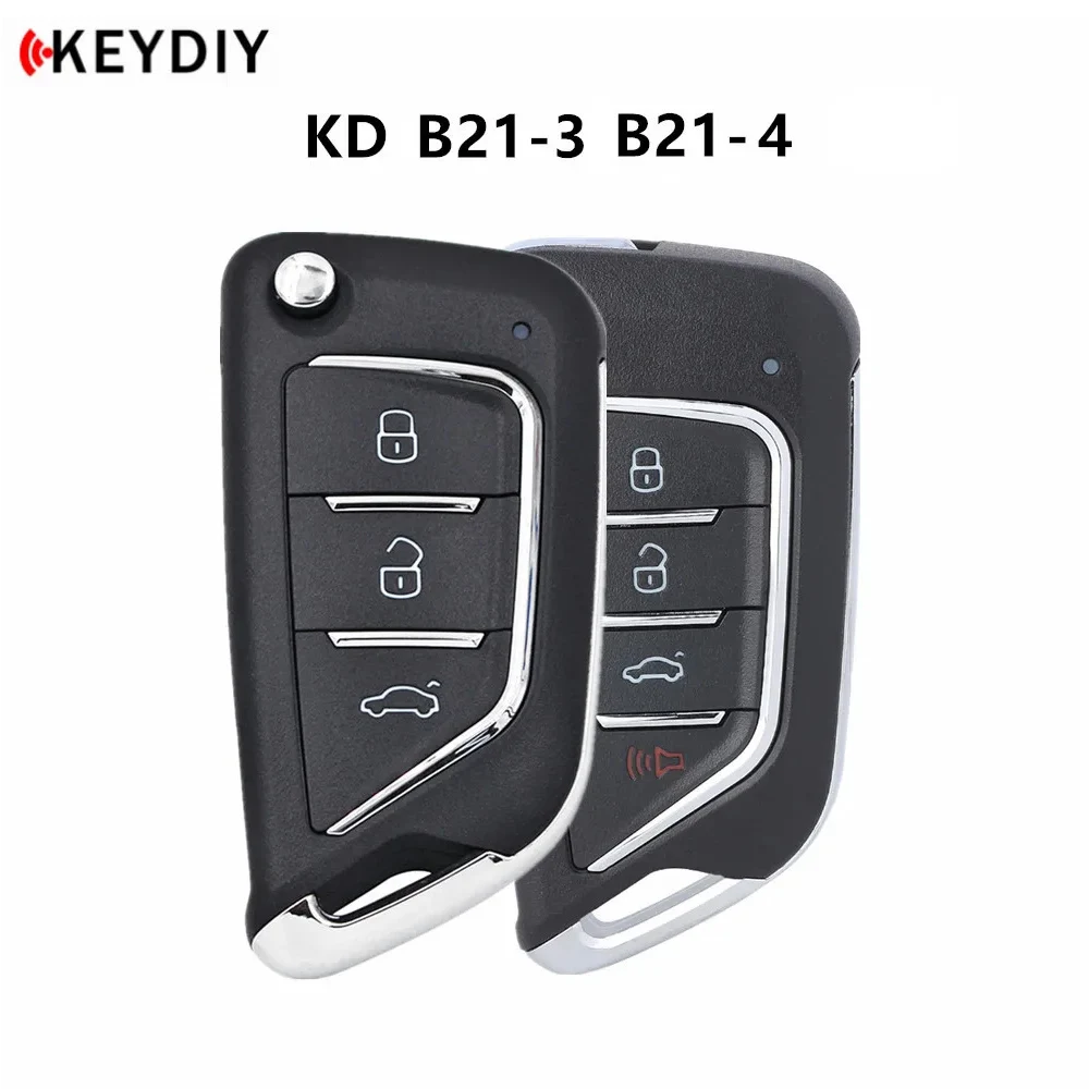 

5pcs KEYDIY KD MINI B21-3 B21-4 3/4 Buttons Blank Remote Car Key For KD900/KD-X2 Key Programmer B Series Remote Control