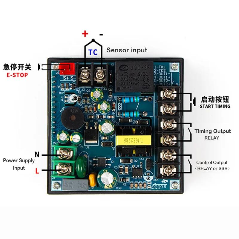 Electric Deep Fryer Thermostat commercial chip machine Digital temperature controller 220VAC time count function alarm output