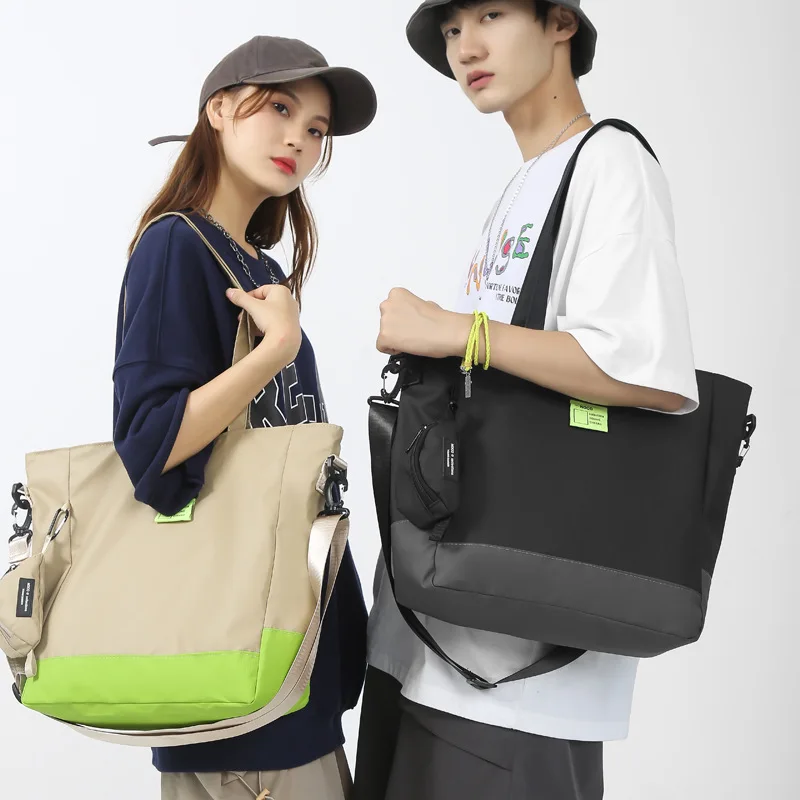 

New Japanese Ins Large-capacity Messenger Bag Tide Brand Handbag College Students Leisure One-shoulder Tote Bag Change Small Bag