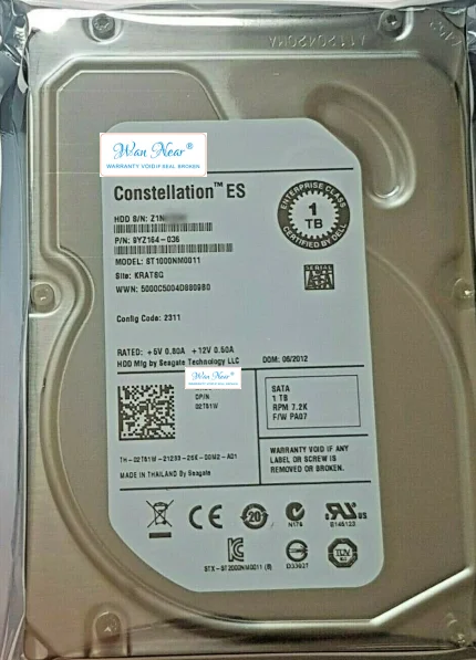 

Для 02T51W ST1000NM0011 1T SATA 3,5 дюймов 7,2 K 2T51W Enterprise HDD