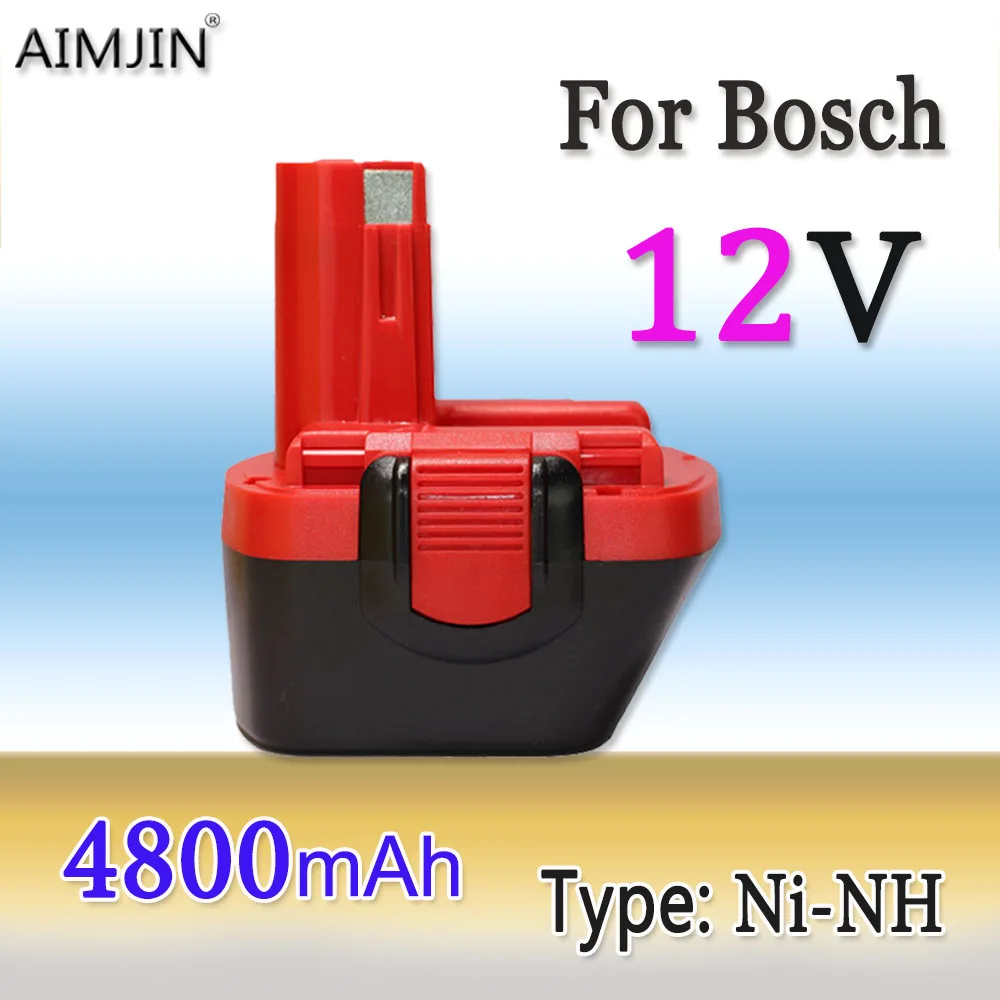 For Bosch 12V 4800mAh Li-ion Battery，Compatible PSR 1200 GSR 12V AHS GSB GSR 12 VE-2 BAT043 BAT045 BAT046 BAT049 BAT120 BAT139