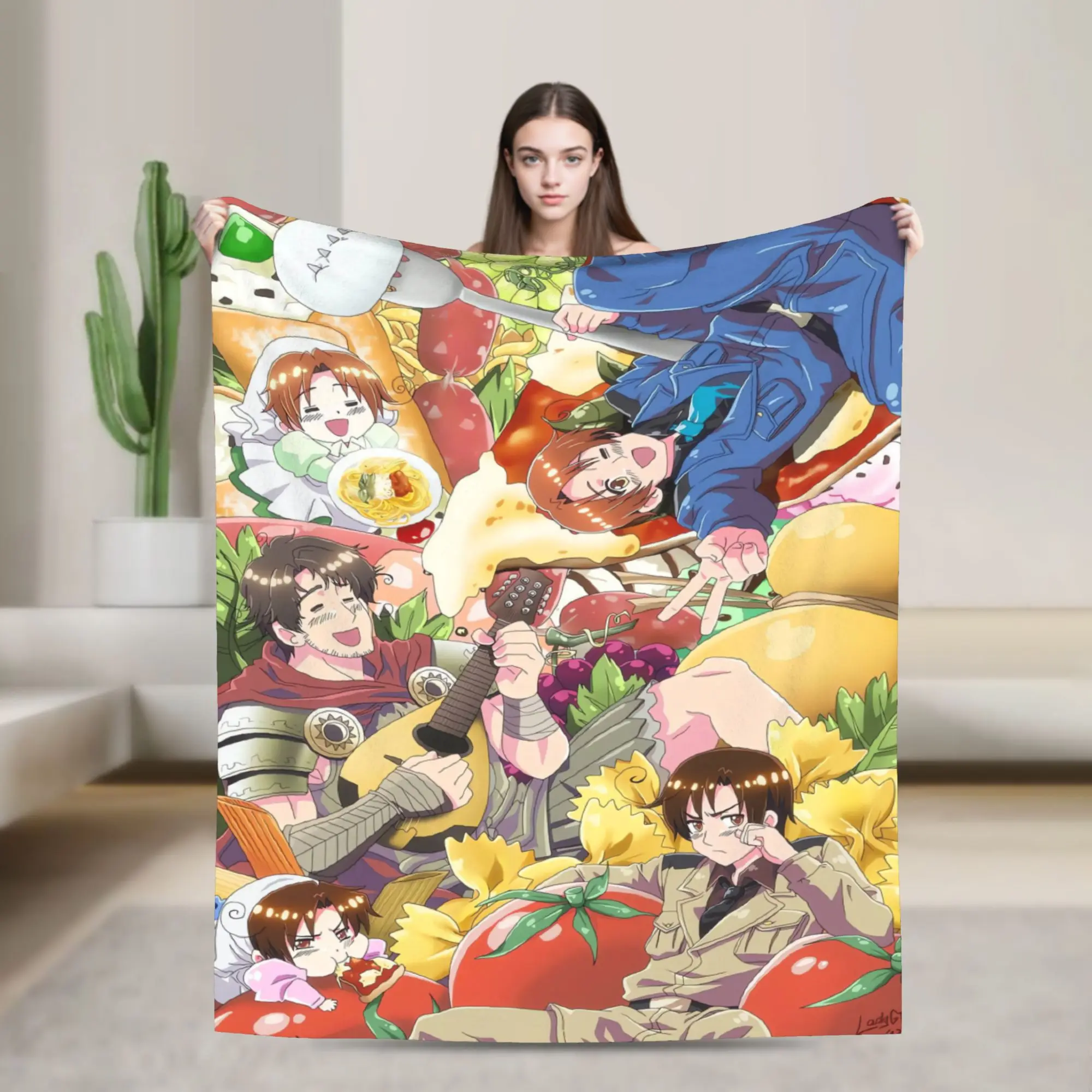 Hetalias Axis Powers Flannel Blanket  Soft Throw Blanket for Couch Bed Decorative Novelty Bedspread Sofa Bed Cover