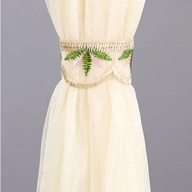 Lace Embroider Anti Mosquito Net Door Curtains Let In Air Light-transmitting Pleated Door Curtains Anti Insect Fly Bug Screen