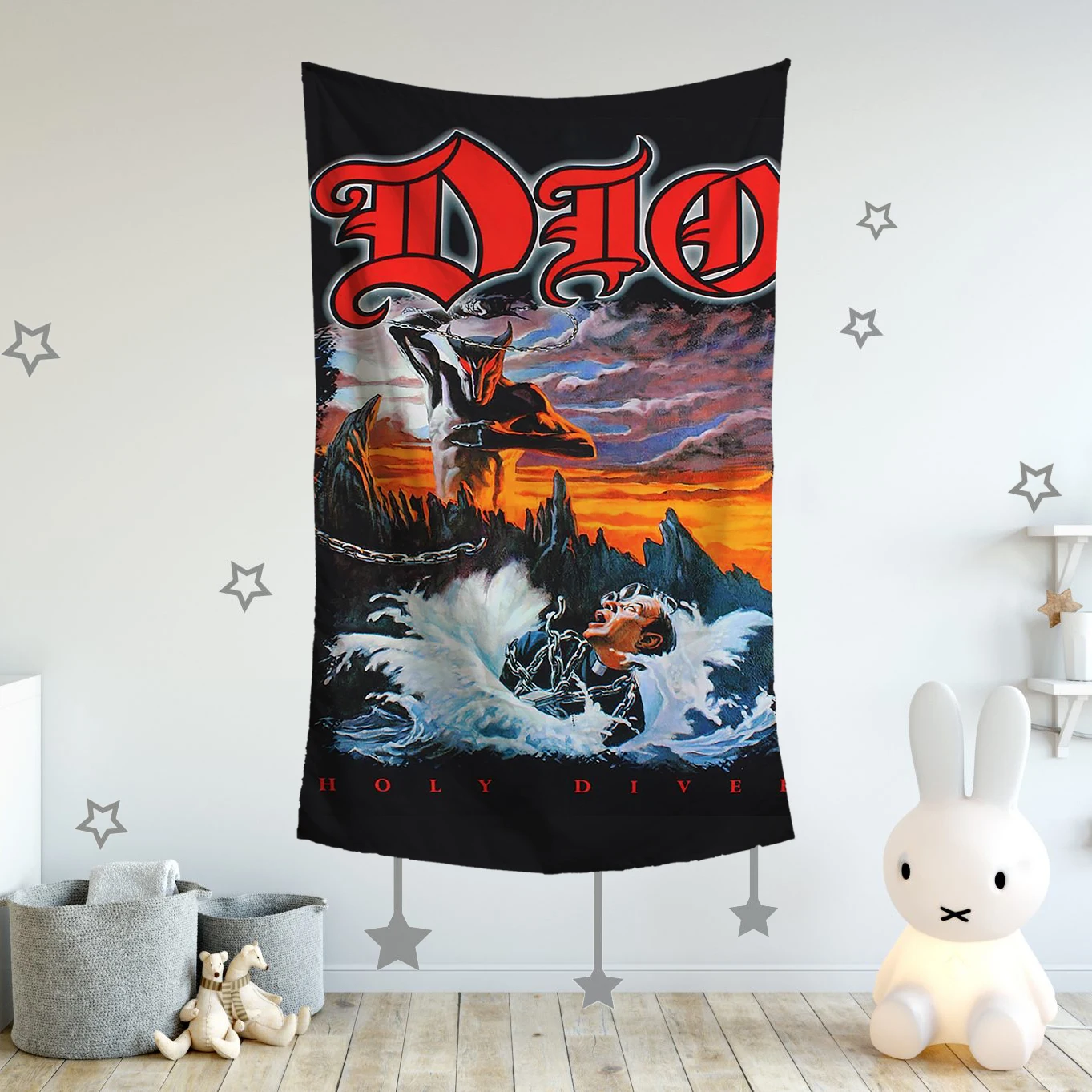 FLAGoal 3X5FT Band Flag DIO Band Flag, Metal Band, Pop Music Art Banner, Suitable for Various Occasions