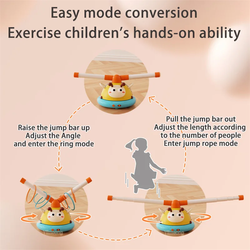 Machine à sauter 2 en 1, jeu de saut de virole, jouet d'activité d'abeille, musique de Sport multifonction, divertissement éducatif en plein air pour enfant