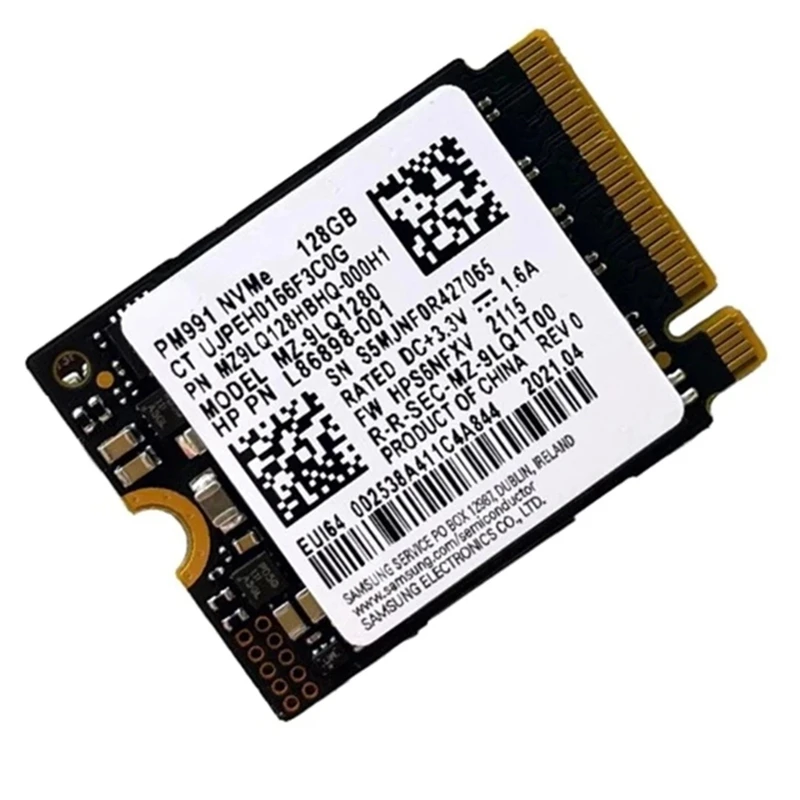 노트북 태블릿용 고속 데이터 전송 스토리지 하드 디스크 카드, 쉬운 설치, PM991 128G 2230 PCIE3.0 NVME SSD