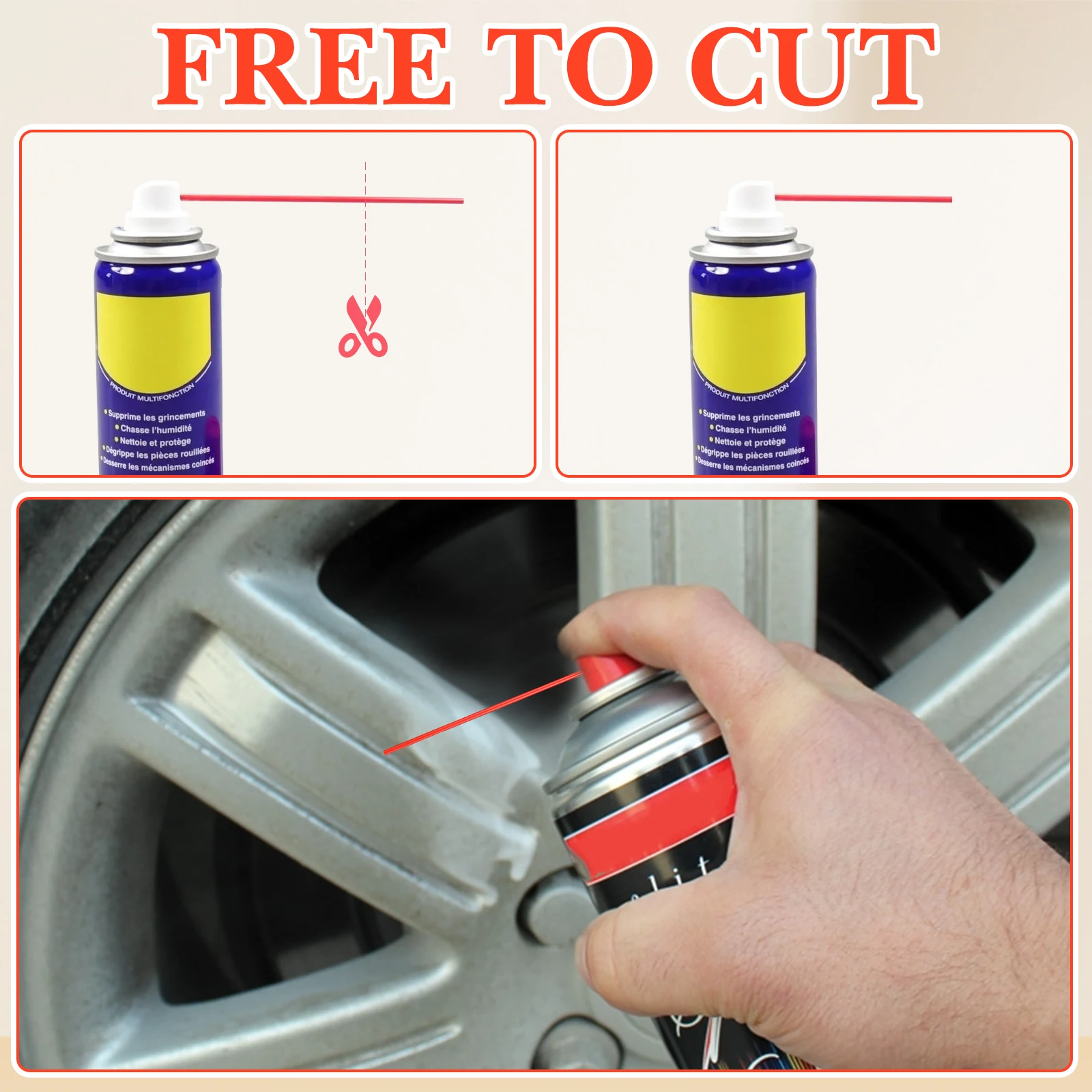 100 Buah 12Cm Semprotan Merah Tabung Plastik Sedotan untuk Aksesori Alat Ekstensi Botol Air Aerosol Penghilang Karat