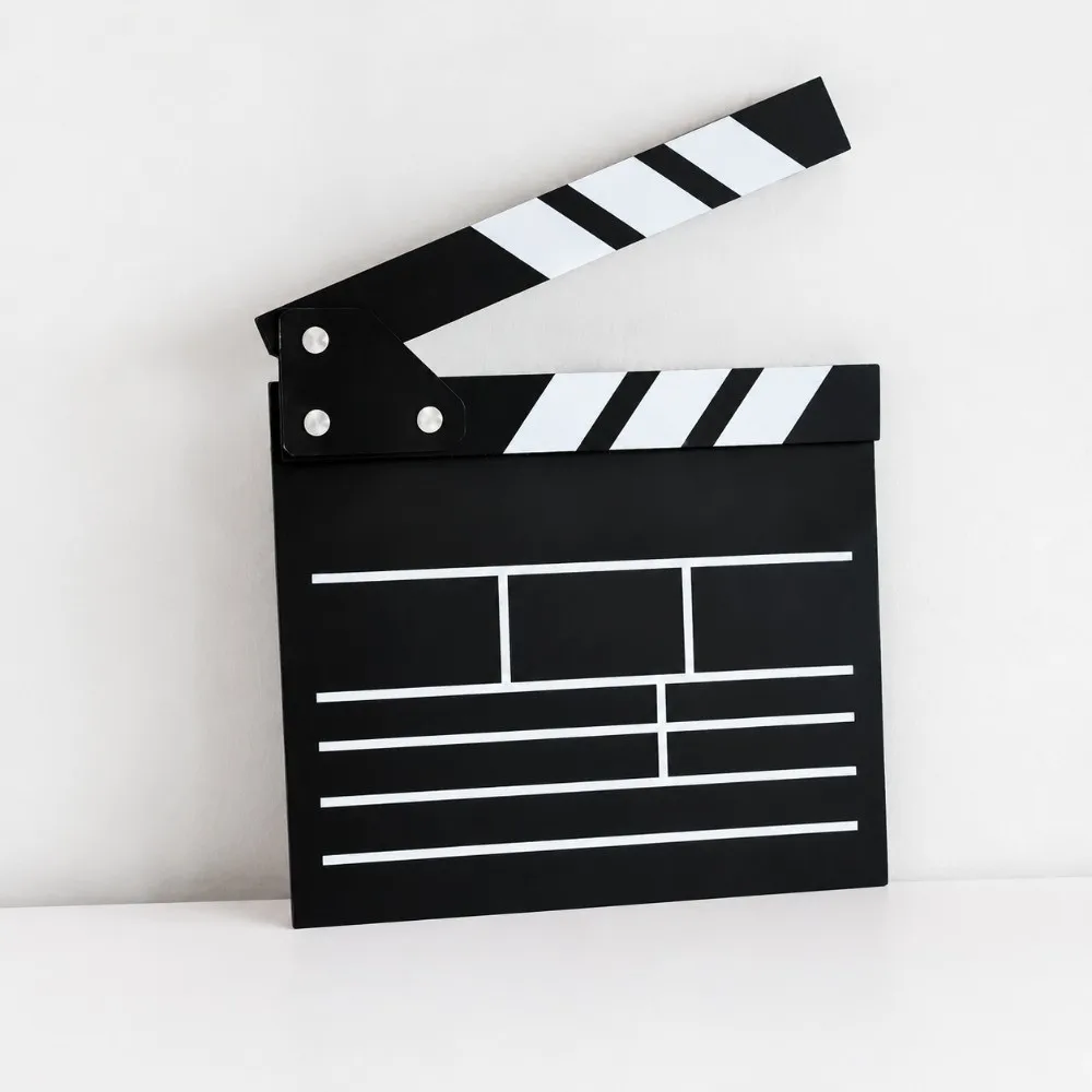 Practical 30×27cm Movie Film Slate Board Black Portable Clapper Board Erasable Surface Lightweight Film Clapboard Director