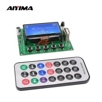 1 adet MP3 dekoder devre kartı modülü 12V şarkı sözleri ekran LCD Bluetooth 5.0 araba USB MP3 çalar WMA WAV destek TF kart USB FM uzaktan