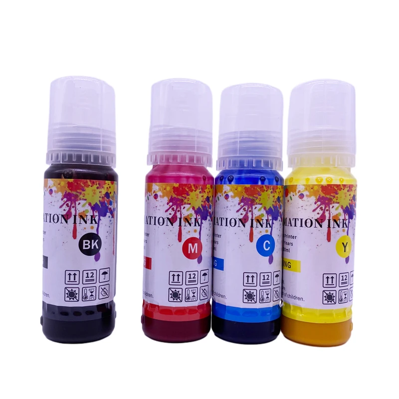 Sublimation Ink 70ml Refill Kit For Epson 104 EcoTank Printer ET-2710 ET-2711 ET-2712 ET-2714 ET-2715 ET-2720 ET-2726 ET-4700