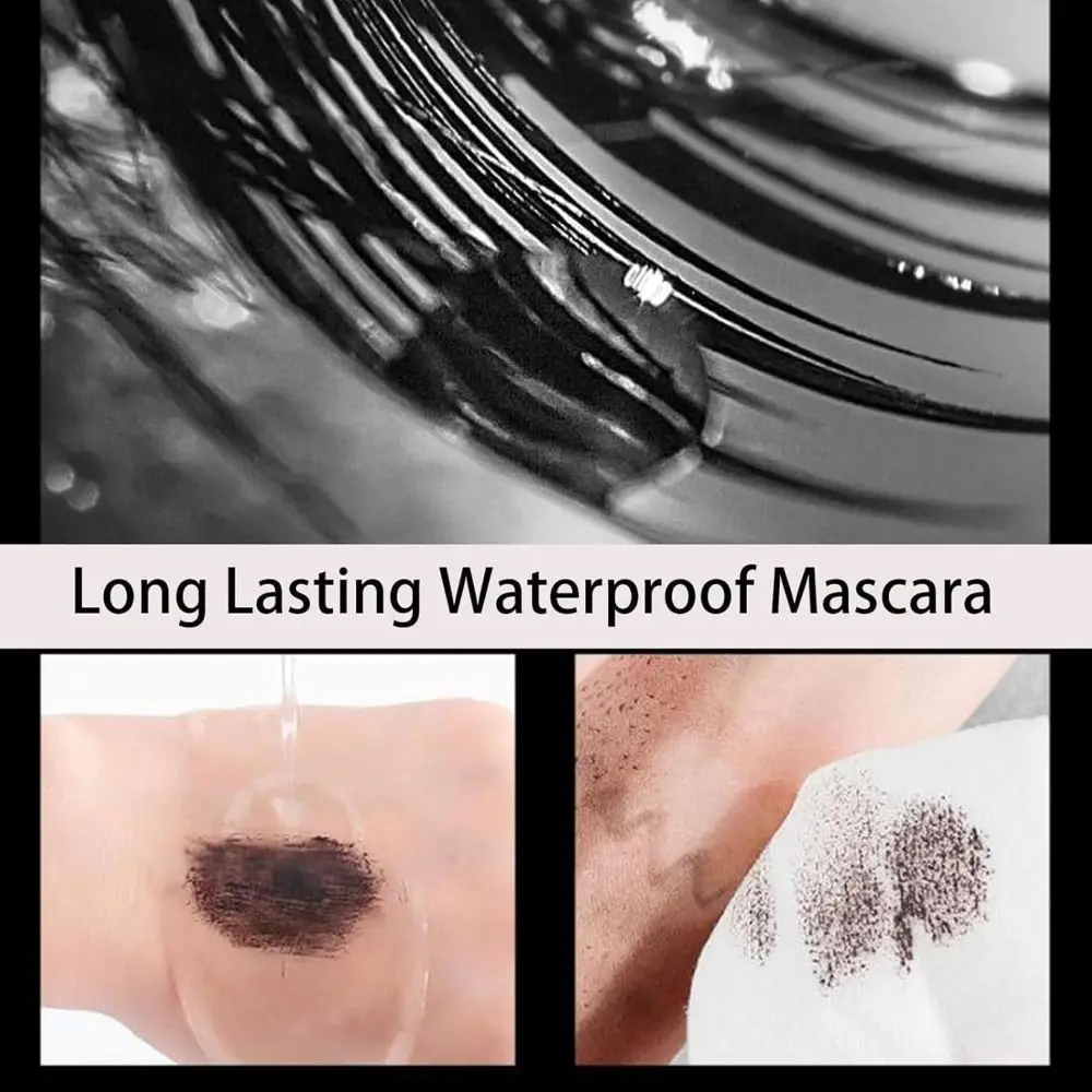 Nero e marrone Nuovo mascara allungante e arricciante Mascara per ciglia impermeabile e resistente al sudore a lunga durata Allungamento e arricciatura