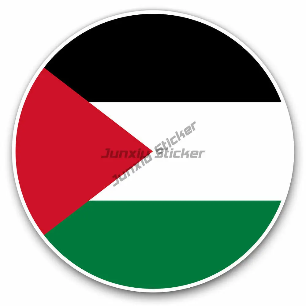 PS Palestine Flag Emblem Creative PVC Stickers for Motorcycle Bycicle Camper Van Bicycle Car Window Wall Decal Accessories