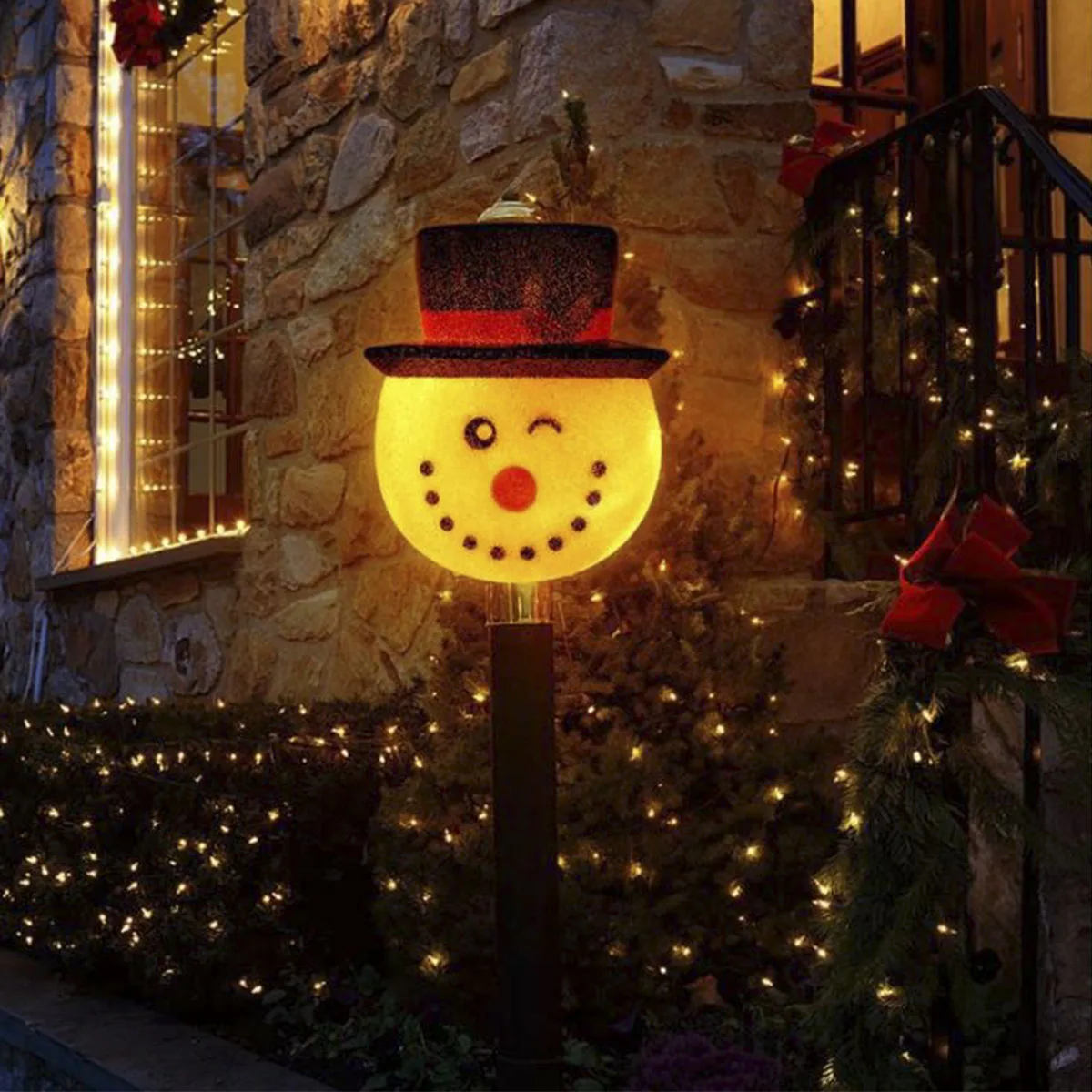 

Snowman Christmas Porch Light Covers Christmas Decoration Holiday Porch Lampshade Home Hanging Xmas Tree