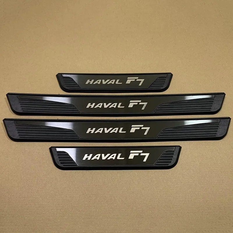 

For HAVAL F7 F7X 1.5T 2.T 2027 2026 2025 2024 2023-2019 Stainless Steel Door Sill Plate Plastic Styling 3D Accessories Auto Part