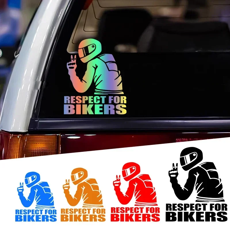 1pc Respect for Bikers Car Windscreen Stickers Cool Auto Window Glass Vinyl Decals Fashion Moto Styling Car Exterior Decor