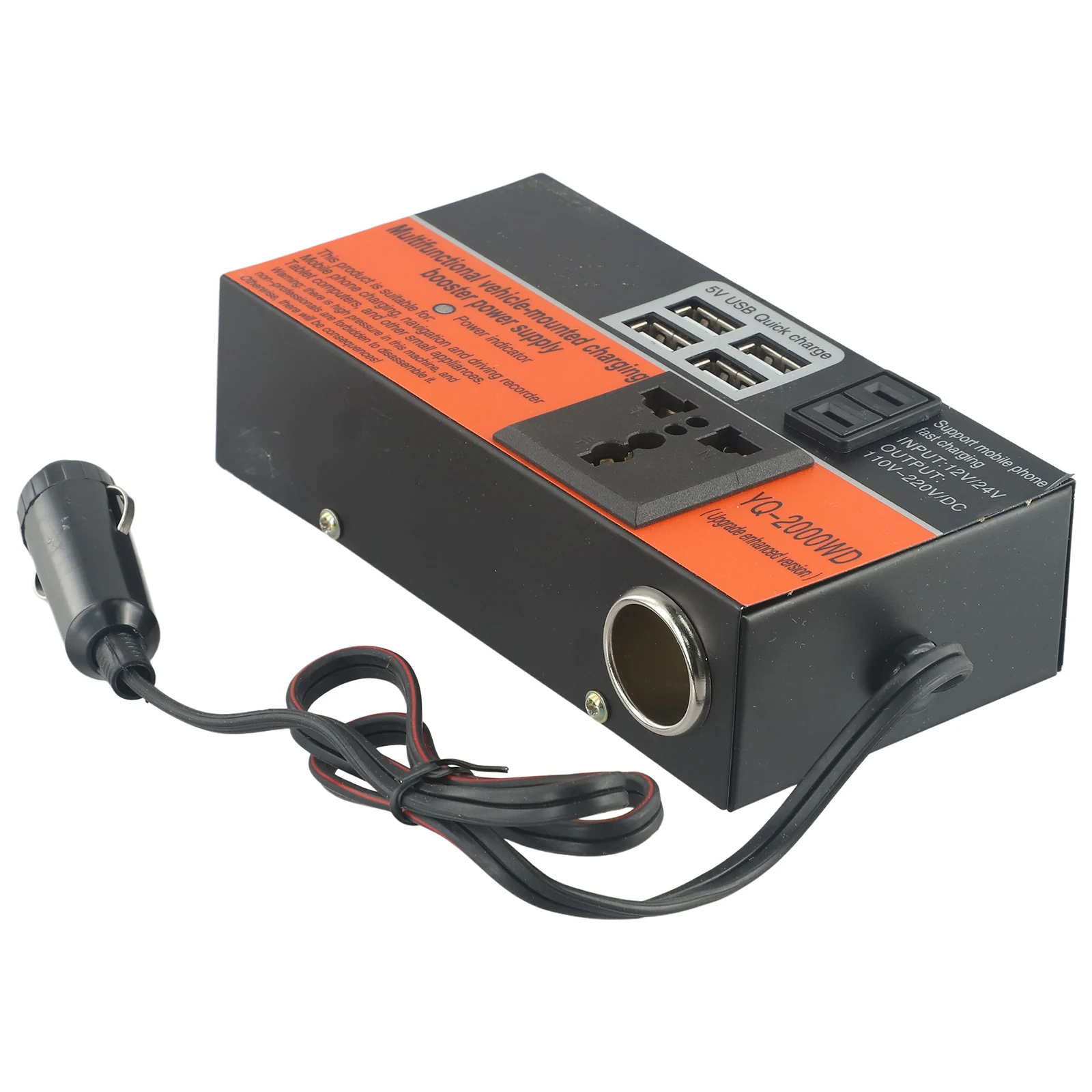 Portable Car Power Inverter 1500W DC12V24V to DC110V220V Converter with LED Display and Over Voltage Protection