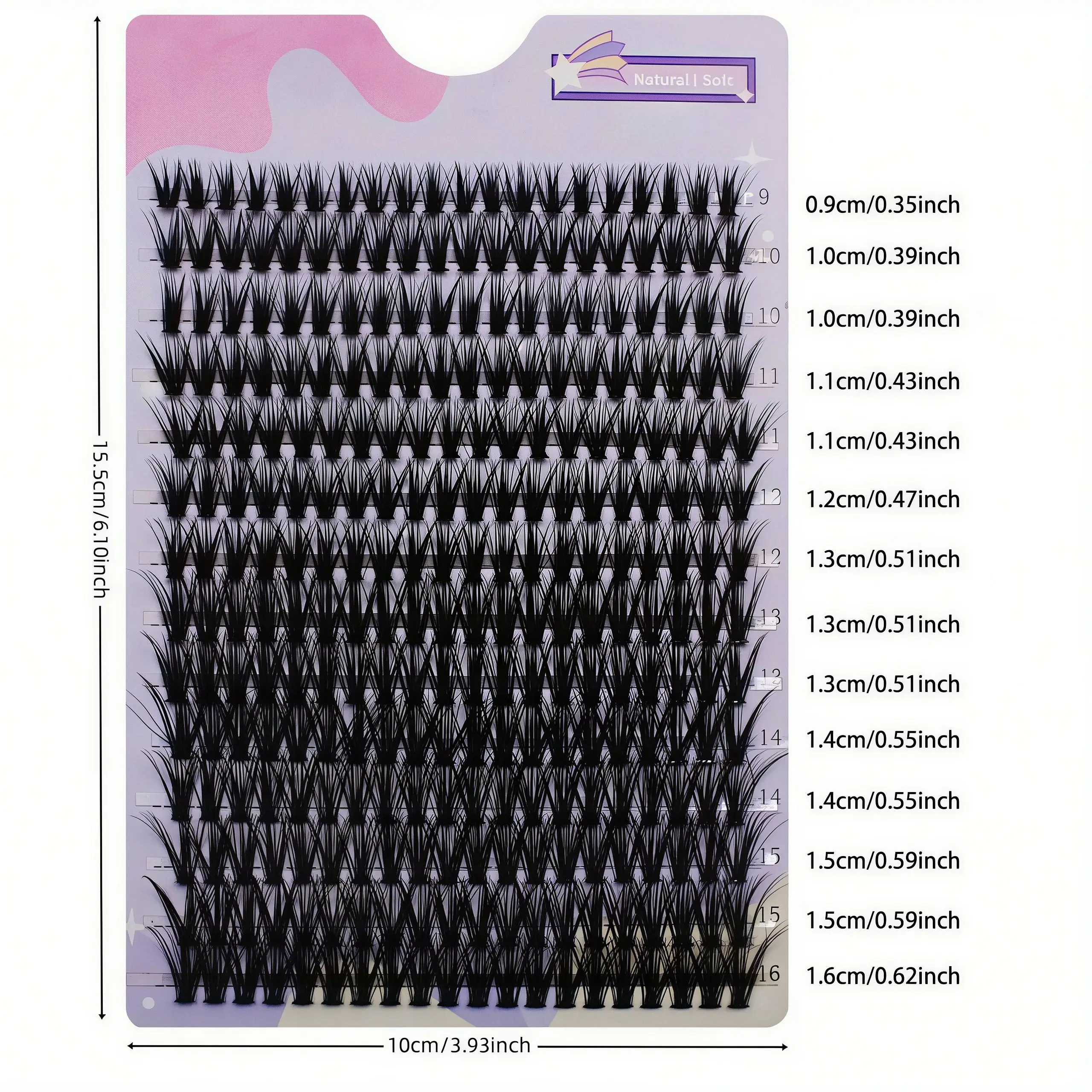 280Pcs 30D 9-16mm Mix D Curl Cluster Lashes Individual Lashes Lash Extensions Clusters Lashes Soft