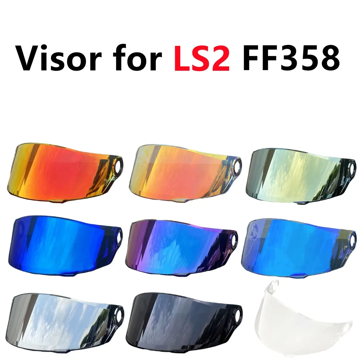 FF358 Shield for LS2 FF396 FF358 Helmet Visor Visera Casco Moto Faceshield Windproof Motorcycle Helmet Accessories