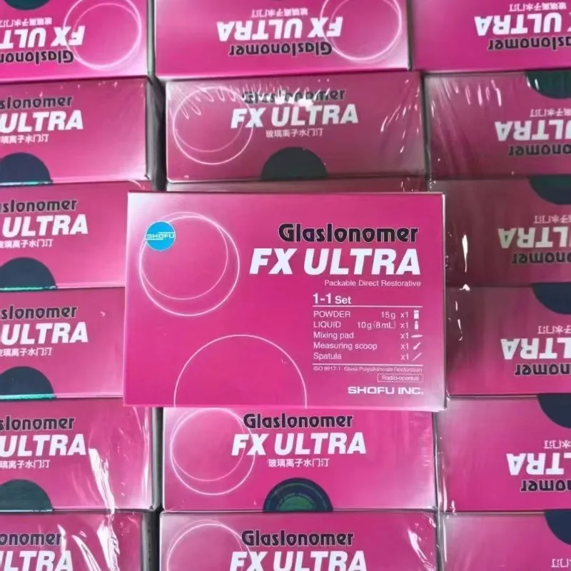 Dental SHOFU Pink Diamond Glass lonomer Cement Deciduous Teeth Quickly Rapid Filling Restoration Material FX ULTRA Glass lonomer