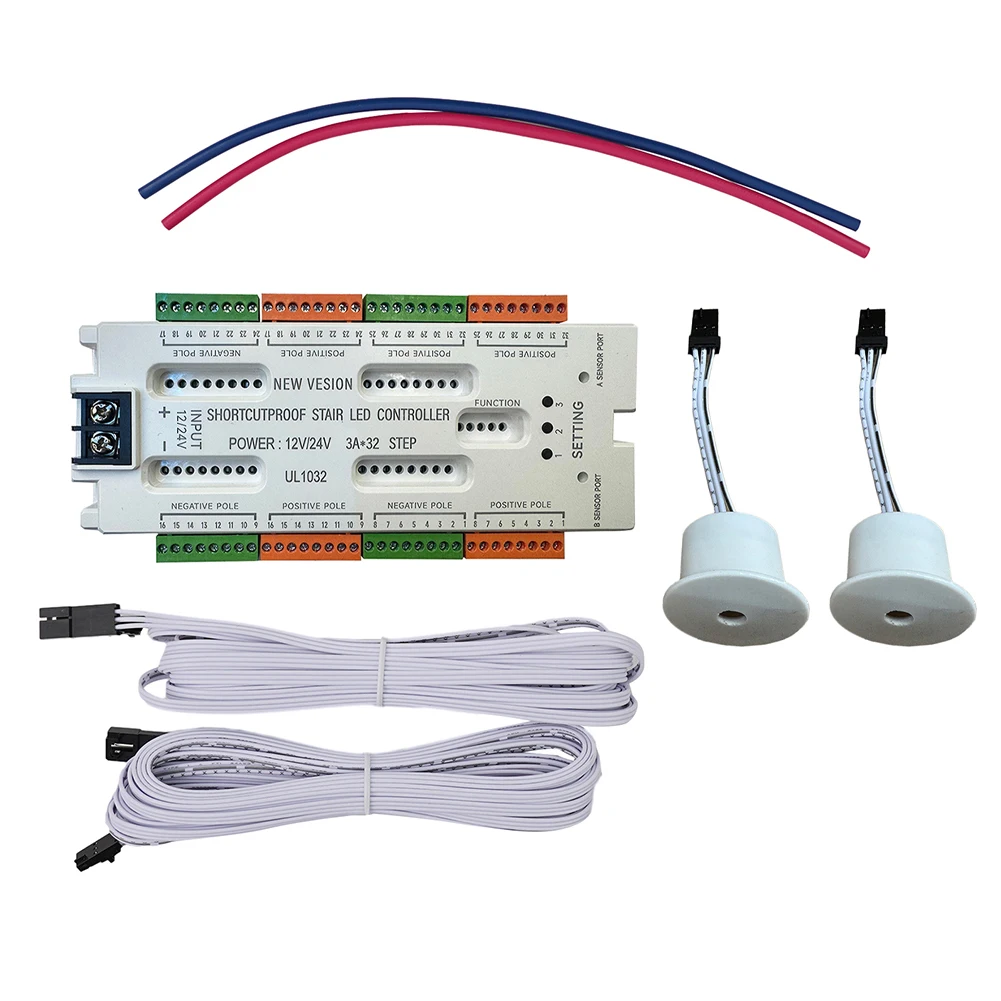 32 Channel Staircase LED Motion Sensor Light Controller DC12V 24V With Short Circuit Protection For Indoor Step For Lighting Kit