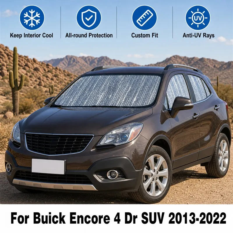 

For Buick Encore 4 Dr SUV 2013-2022 Full Set Car Window Sunshades UV Block Privacy Heat Insulated Foldable Car Curtain