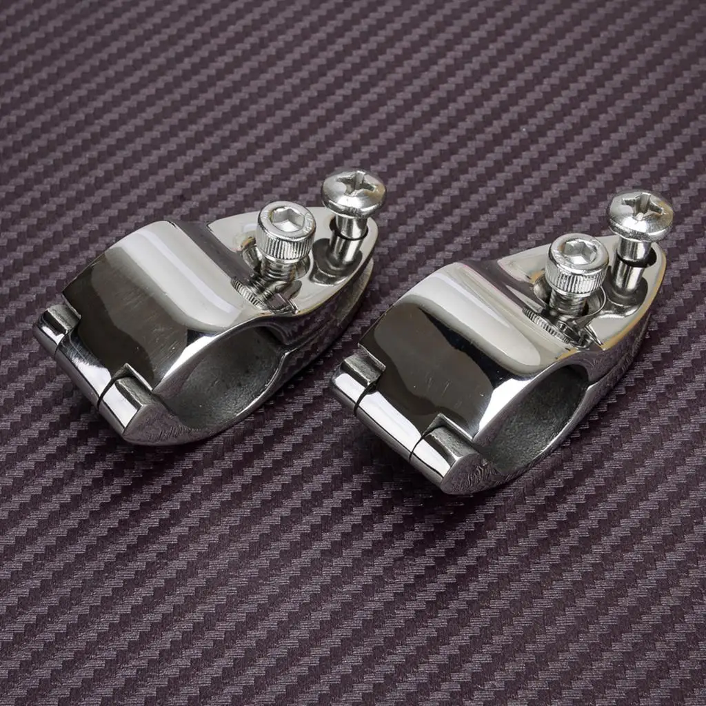 

2Pcs 7/8" 22mm Hinged Jaw Slide Hinge Rail Mount Fitting Stainless Steel for Boat Yacht Bimini Top New