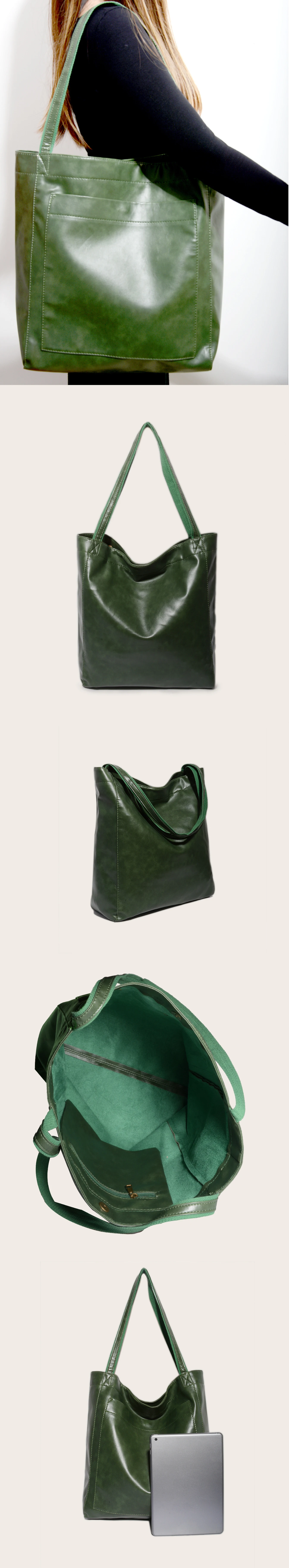 2025, große Kapazität Frauen Taschen Öl Wachs Leder Mode Geldbörse Schulter Taschen Mit Seitentaschen Mädchen Handtaschen Weibliche Totes – Detail 6