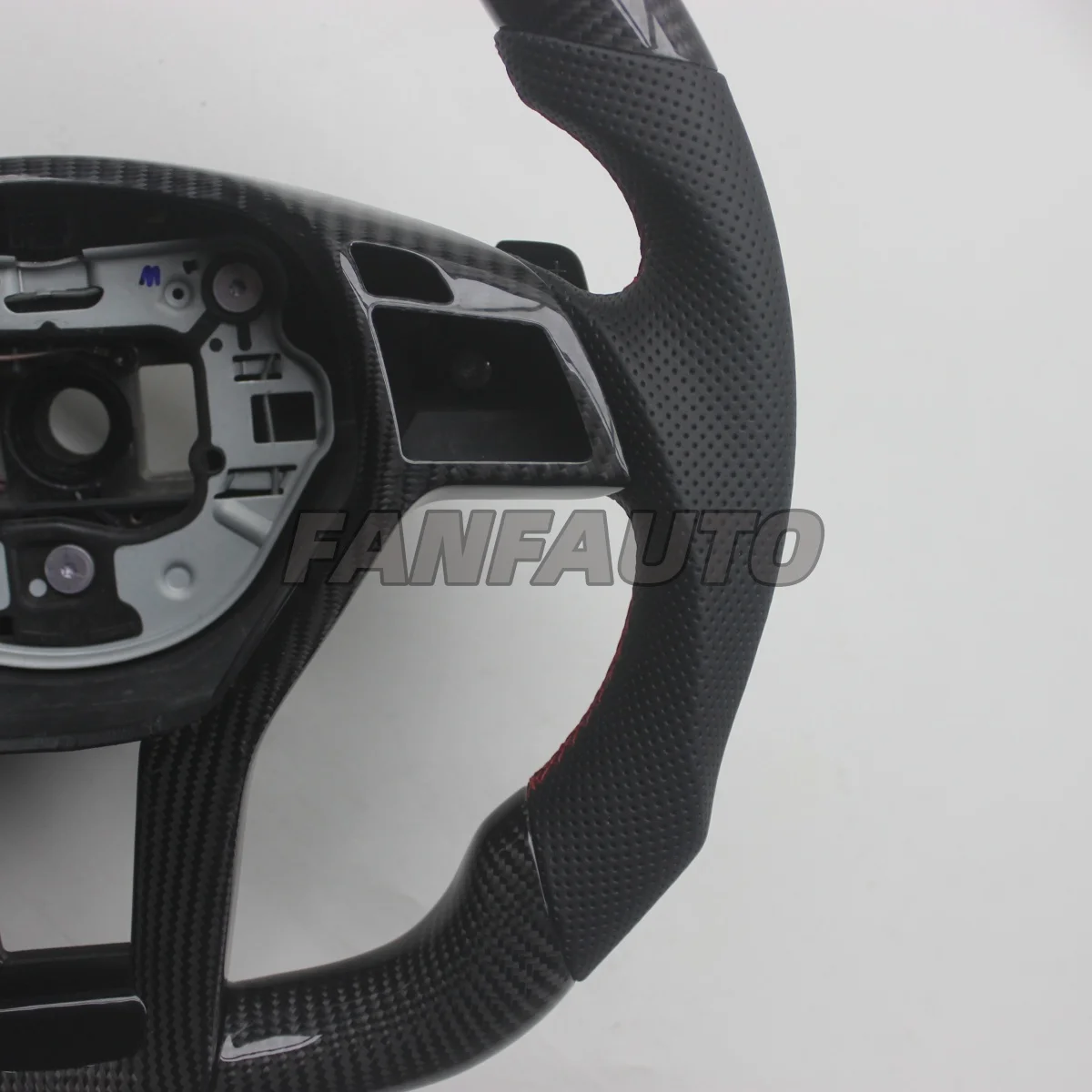 Replacement Real Carbon Fiber Steering Wheel with Leather for Benz W176 W204 W205 W213 CLA GLC GLE450 C63