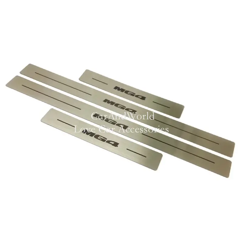 Stainless Steel Door Sill Scuff Plate Cover Welcome Pedal Threshold Protective Trims Car Accessories For MG 4 MG4 EV 2022-2024