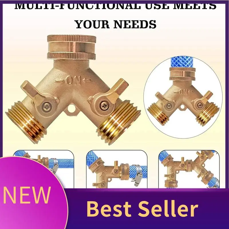 

ABLU-3/4-дюймовый латунный Y-образный разветвитель для шланга с 2 винтовой пружиной, двухканальный разъем для садового водяного шланга
