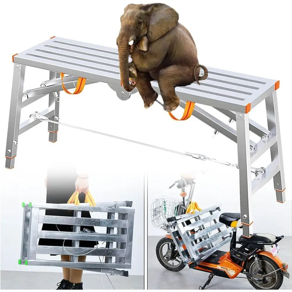 Versatile Steel Folding Scolding Platform Ladder for Indoor and Outdoor Work and Engineering Tasks