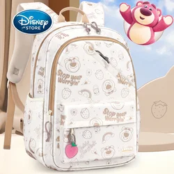 Disney Cartoon Lotso Schoolbag High Capacity Backpack For Girls Aged 6-12 Waterproof And Multifunctional