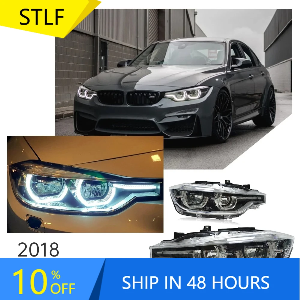 

STLFCar LED HeadLamps For BMWs3Series F30Headlight F35 2012-2019Daytime Running Light DRL Angel Eye Automotive Accessories2PCS