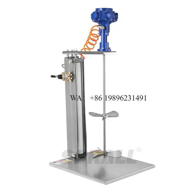 Wmwmnu 60 Gallon Industrial Pneumatic Mixer Laboratory Cosmetics Blender High Shear Dispersing Drum Mixer for SPRALL