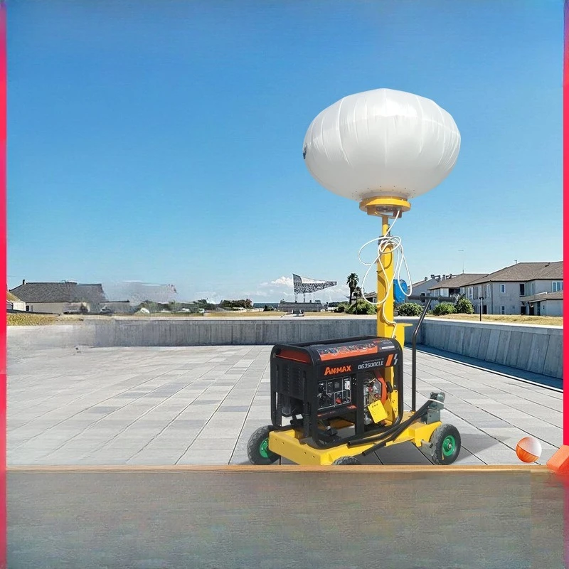 Port terminal emergency engineering lighting vehicle, hand-pushed spherical aviation cloth lighting lighthouse