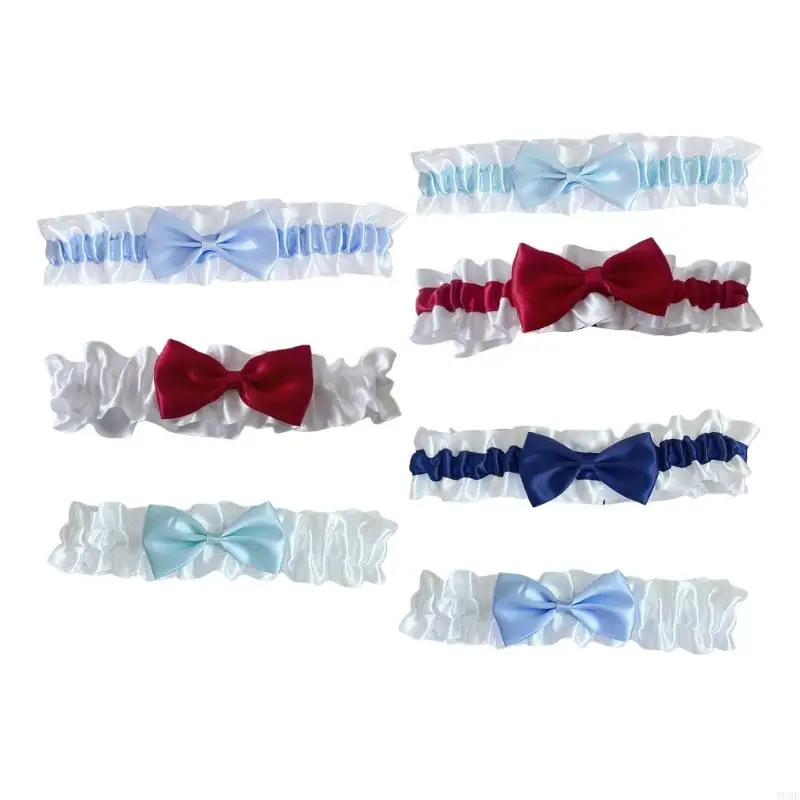 Liga muslo Cosplay, Liga pierna con lazos, para actuaciones, lazos versátiles, Liga muslo para Cosplay