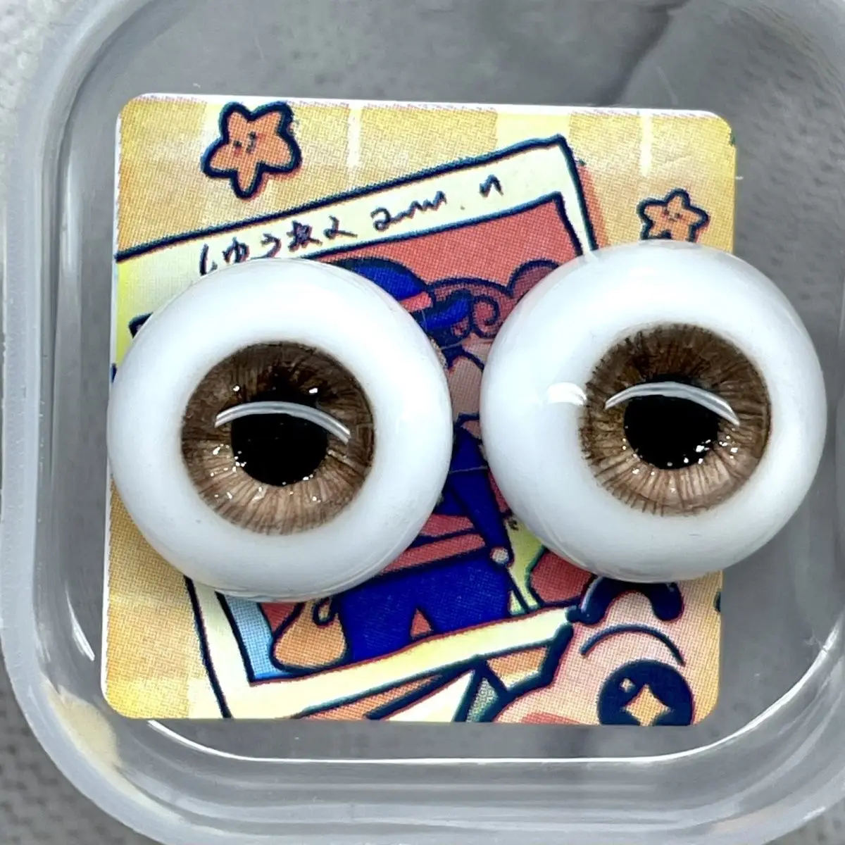 12/14/16/18mm Doll's Eyes for 1/6 1/4 1/3 Bjd Doll Girl Toys Dress Up Handmade Plaster Eyeball Brown Play House Doll Accessories