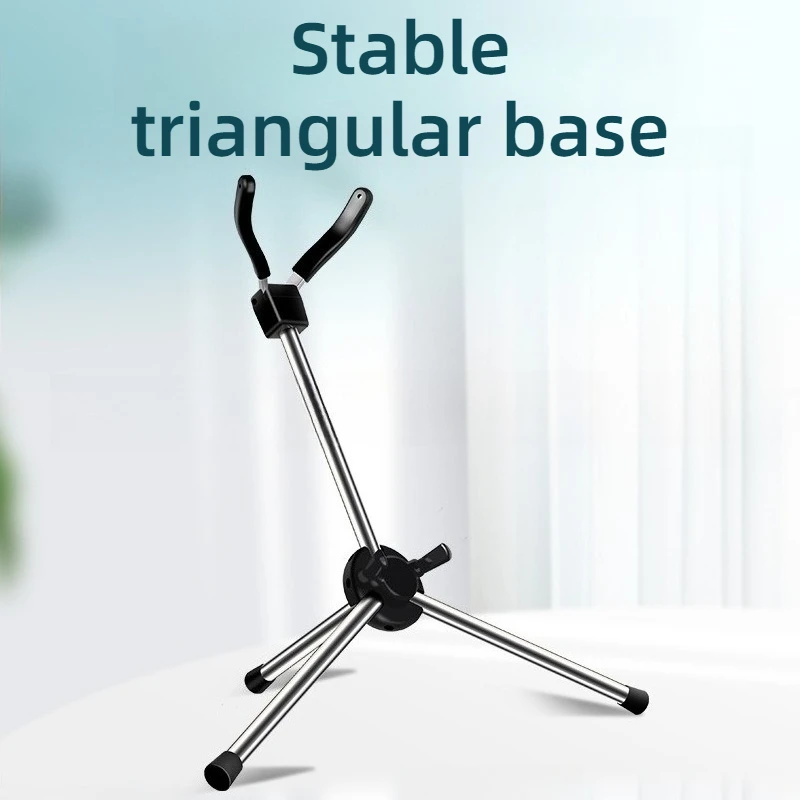 Rubber Metal Saxophone Stand Portable Foldable Thickened Stable Rust-proof Saxophone Stand Musical Instrument Accessories