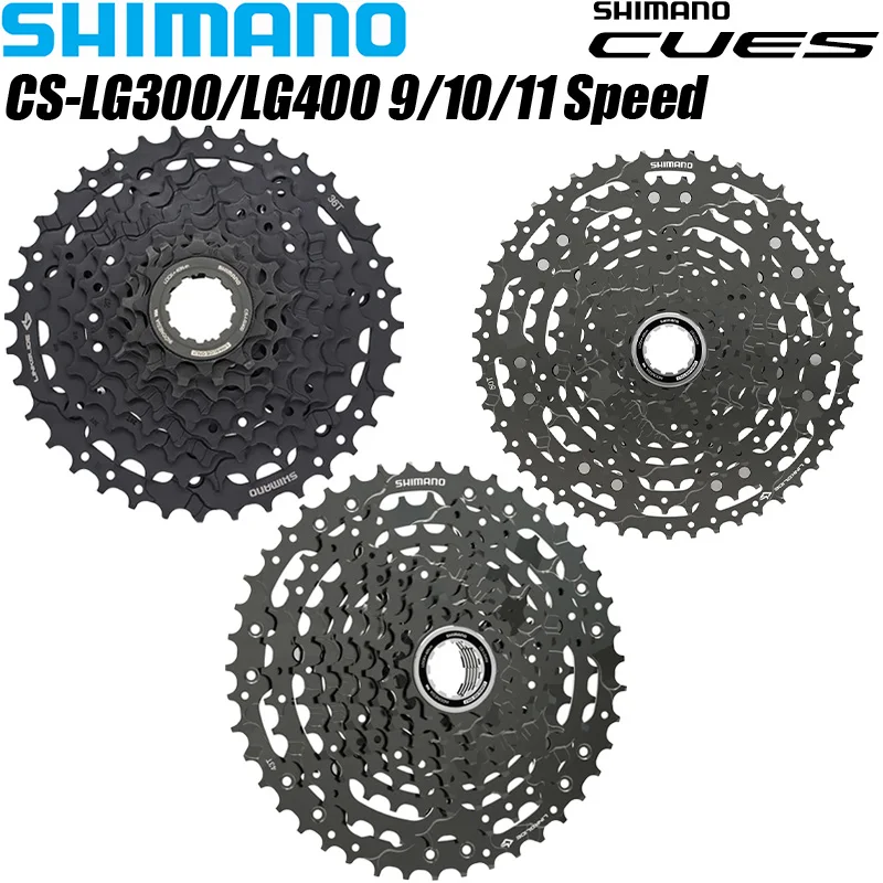 SHIMANO Cues 9S 10S 11 Speed LINKGLIDE Cassette for MTB Mountain Bike LG300 LG400 11-36T 39T 41T 43T 45T 48T 50T Original Parts