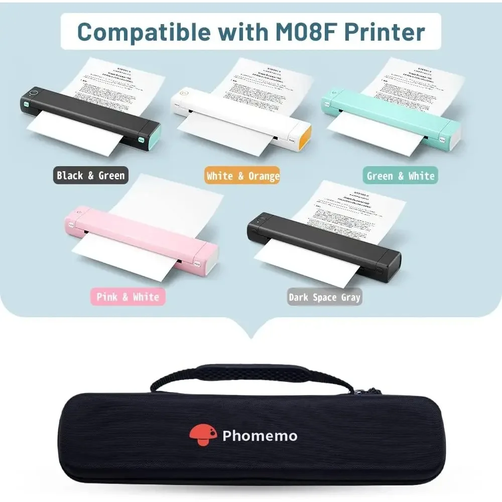 Phomemo M08F A4 Printer Black Bag, Portable Bag Compatible M08F, HPRT MT800/MT800Q Portable Thermal Printer(Box Only)